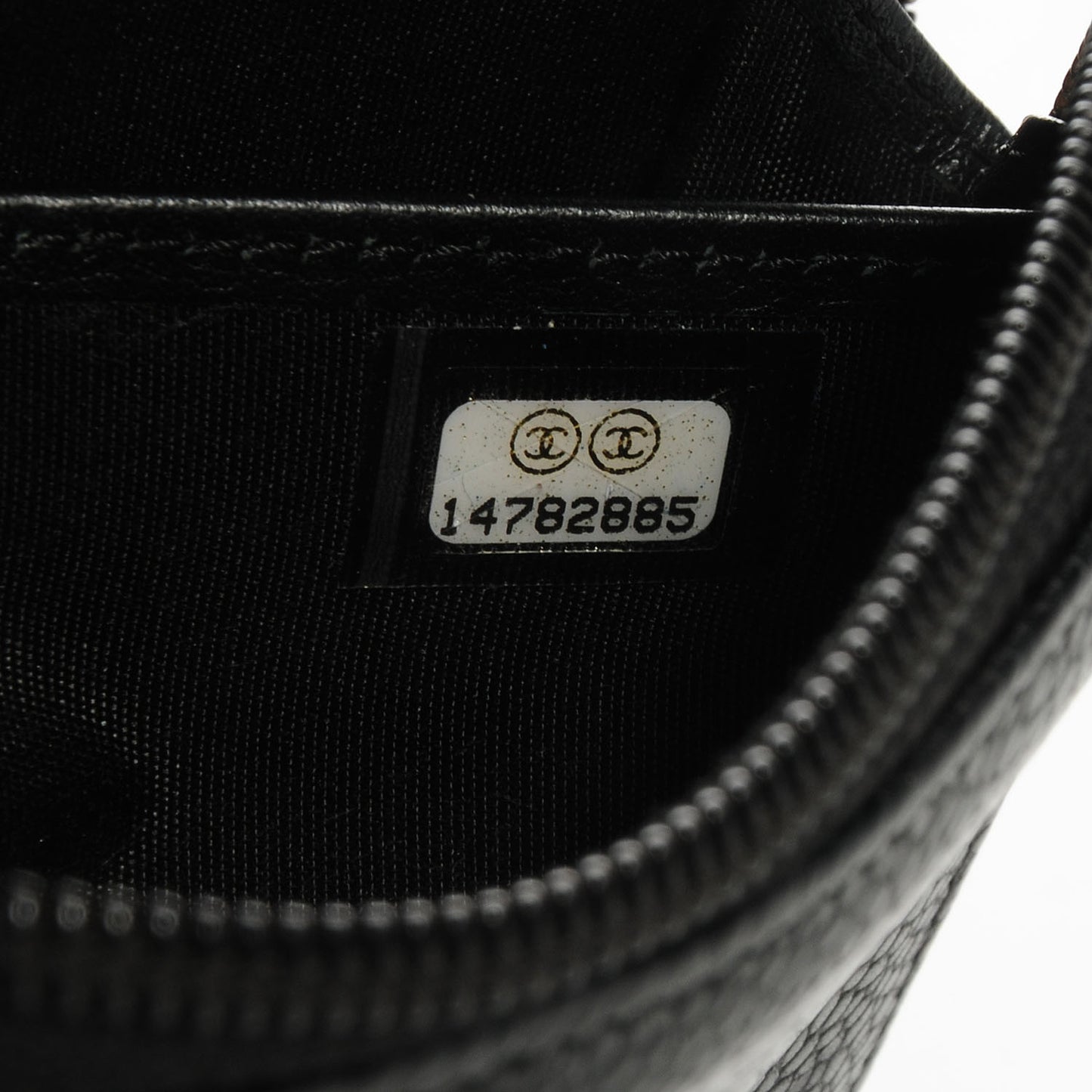 Caviar CC Large Gusset Zip Around Wallet Black