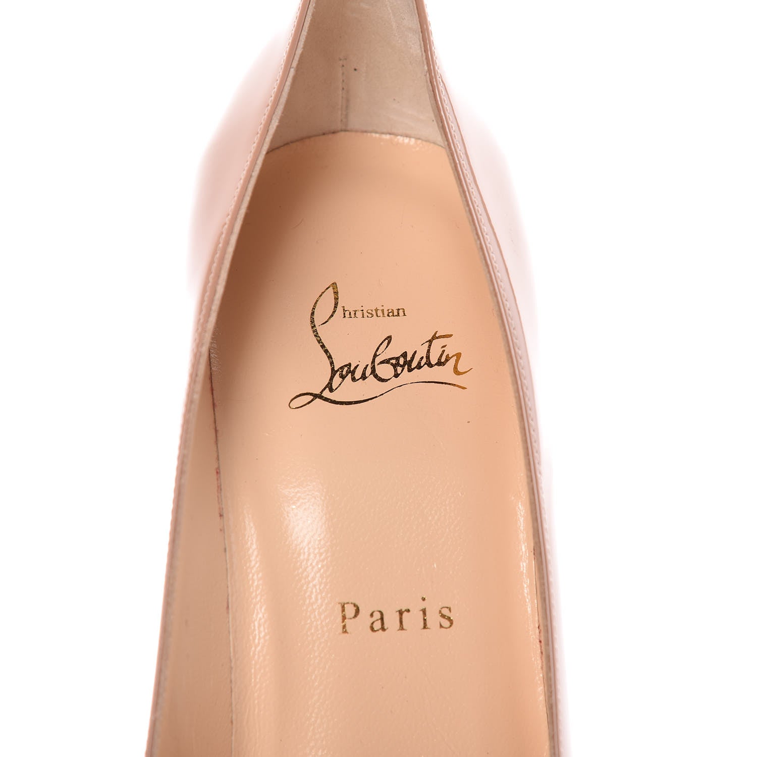 Christian Louboutin Patent Decollete 554 100 Pumps 40.5 Nude 7 of 9