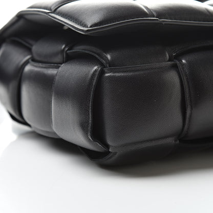 Bottega Veneta Paper Calfskin Maxi Intreccio Padded Cassette Crossbody Bag Black 8 of 13
