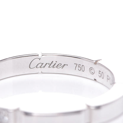 Cartier 18K White Gold Diamond Maillon Panthere Wedding Band Ring 50 5.25 4 of 6