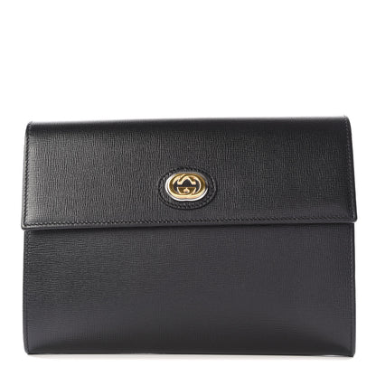 Gucci Azalea Calfskin Marina Clutch Black 1 of 9