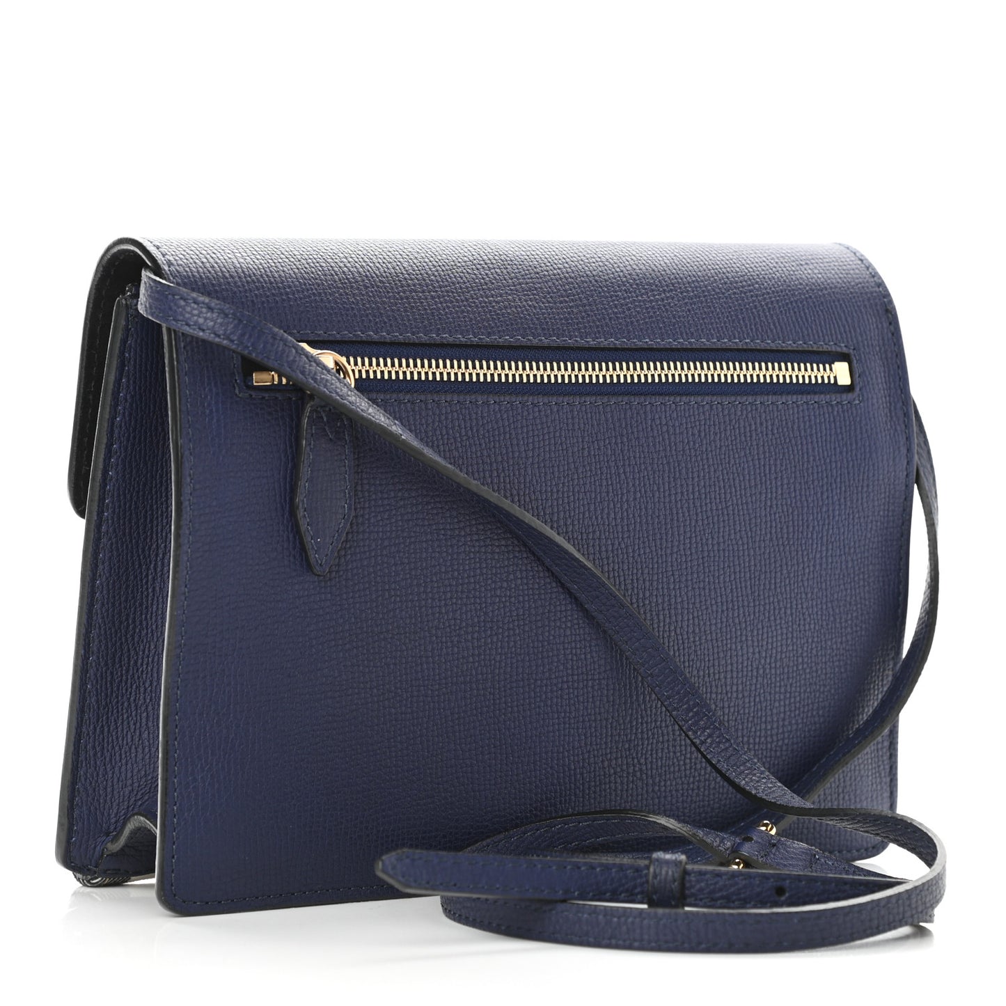 Derby Calfskin House Check Small Macken Crossbody Bag Ink Blue