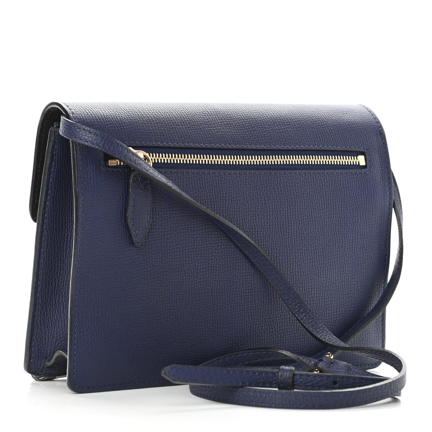 Burberry Derby Calfskin House Check Small Macken Crossbody Bag Ink Blue 3 of 12