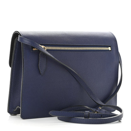 Burberry Derby Calfskin House Check Small Macken Crossbody Bag Ink Blue 3 of 12