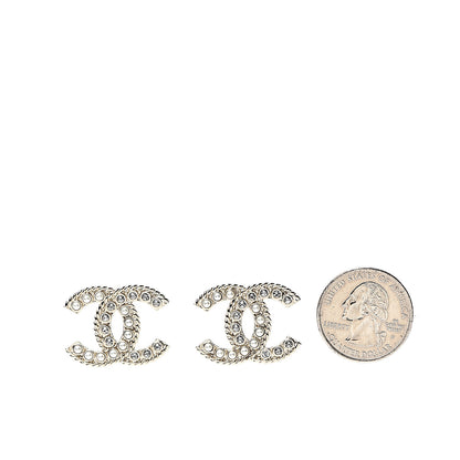 Chanel Pearl Crystal April In Paris CC Earrings Light Gold 2 of 5