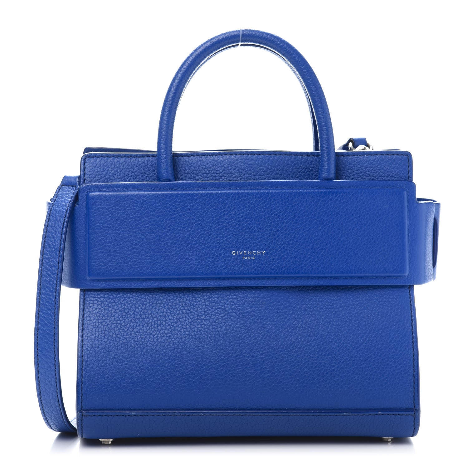 Givenchy Grained Calfskin Mini Horizon Satchel Blue 1 of 11