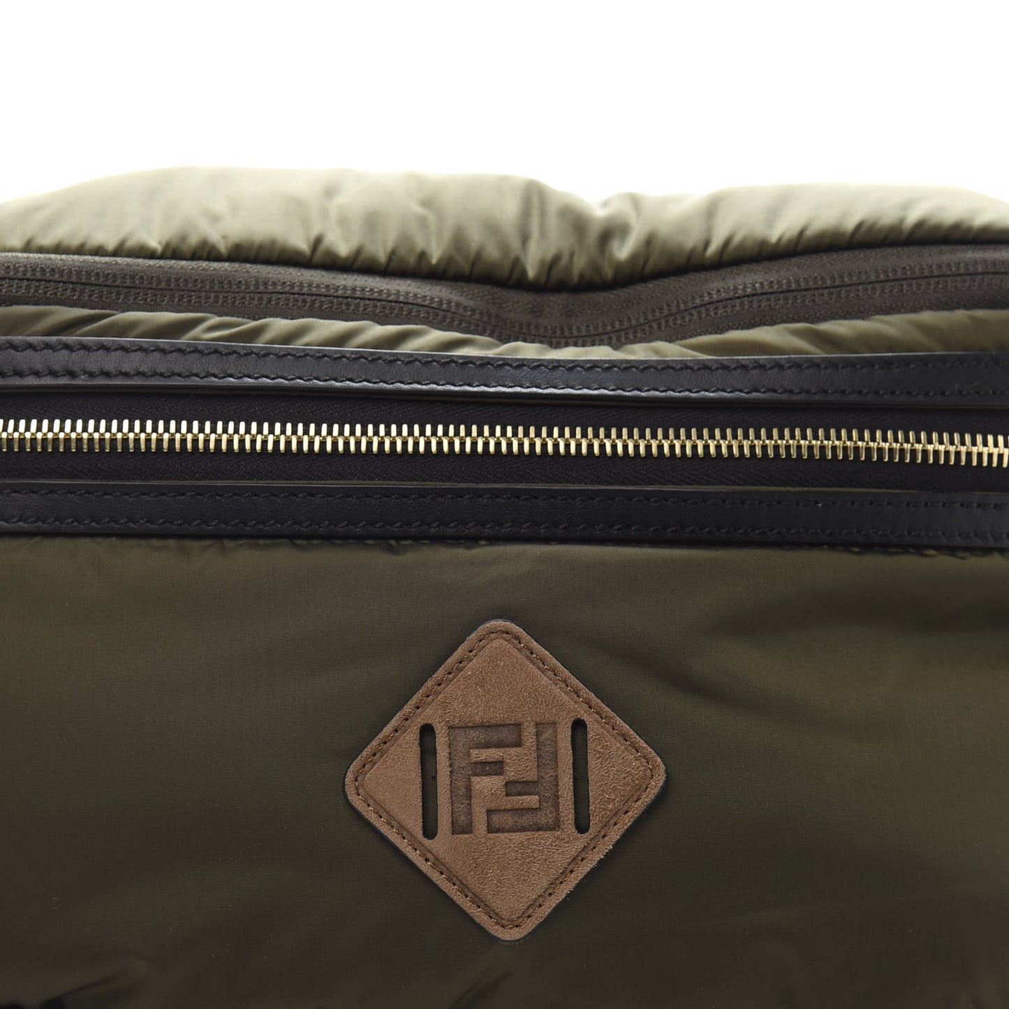 Nylon Dolmias Vitello Grace FF Convertible Drawstring Backpack Military Brown Tortora