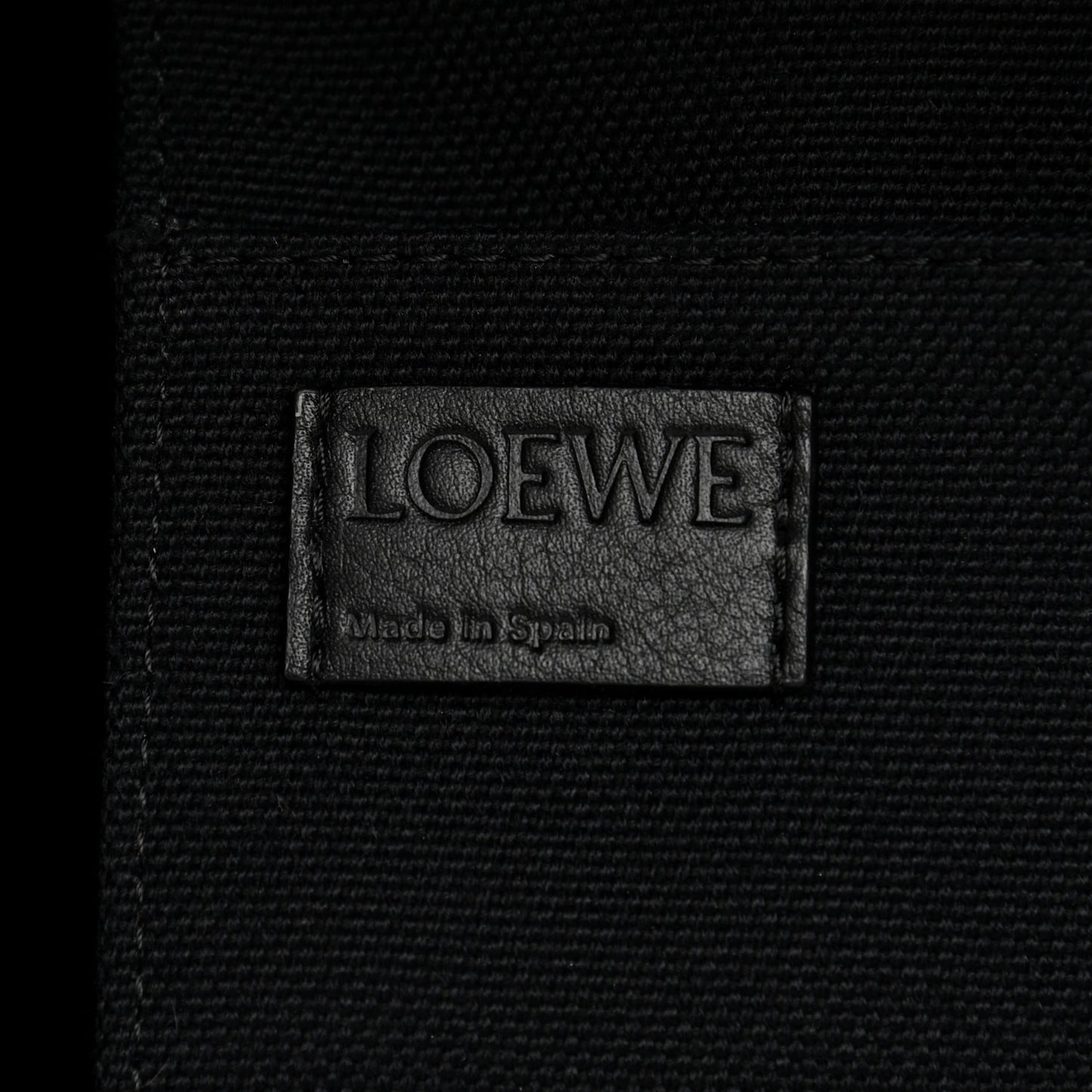 Jacquard Anagram Calfskin Buckle Tote Black
