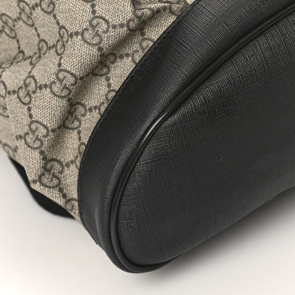 Gucci Soft GG Supreme Monogram Double Buckle Backpack Beige Black 8 of 9