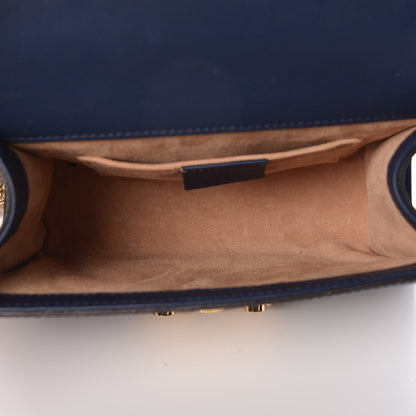 Gucci Calfskin Studded Small Padlock Shoulder Bag Blue Agata 7 of 10