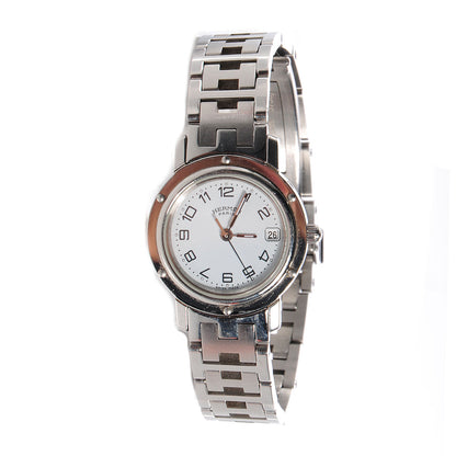 Hermes Stainless Steel 24mm Clipper Quartz Watch White 2 of 9