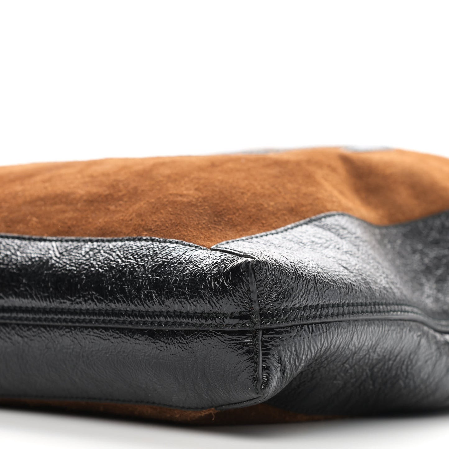 Suede Large Ophidia Vertical Shopping Tote Chestnut