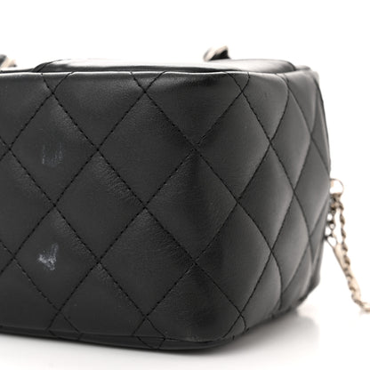 Chanel Calfskin Quilted Small Cambon Bowler Black White 10 of 11