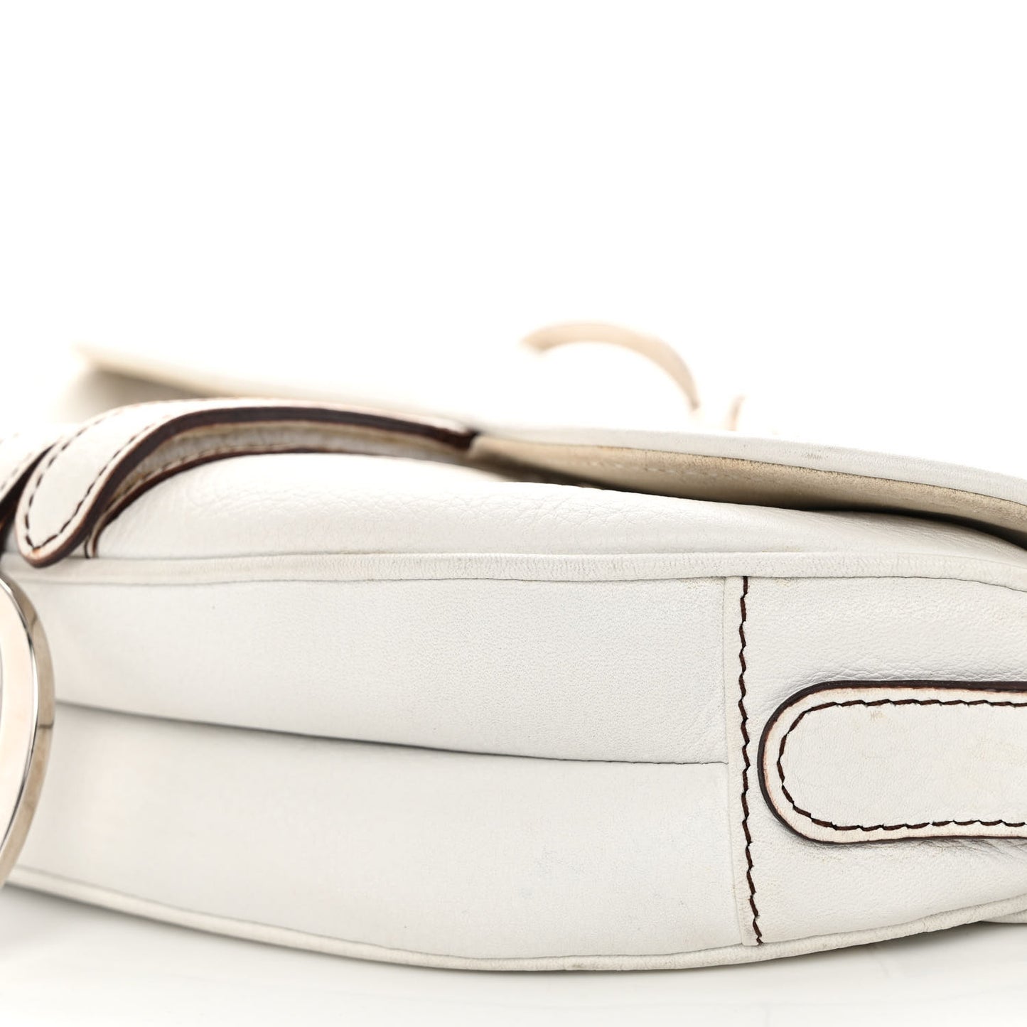 Calfskin Saddle Bag White