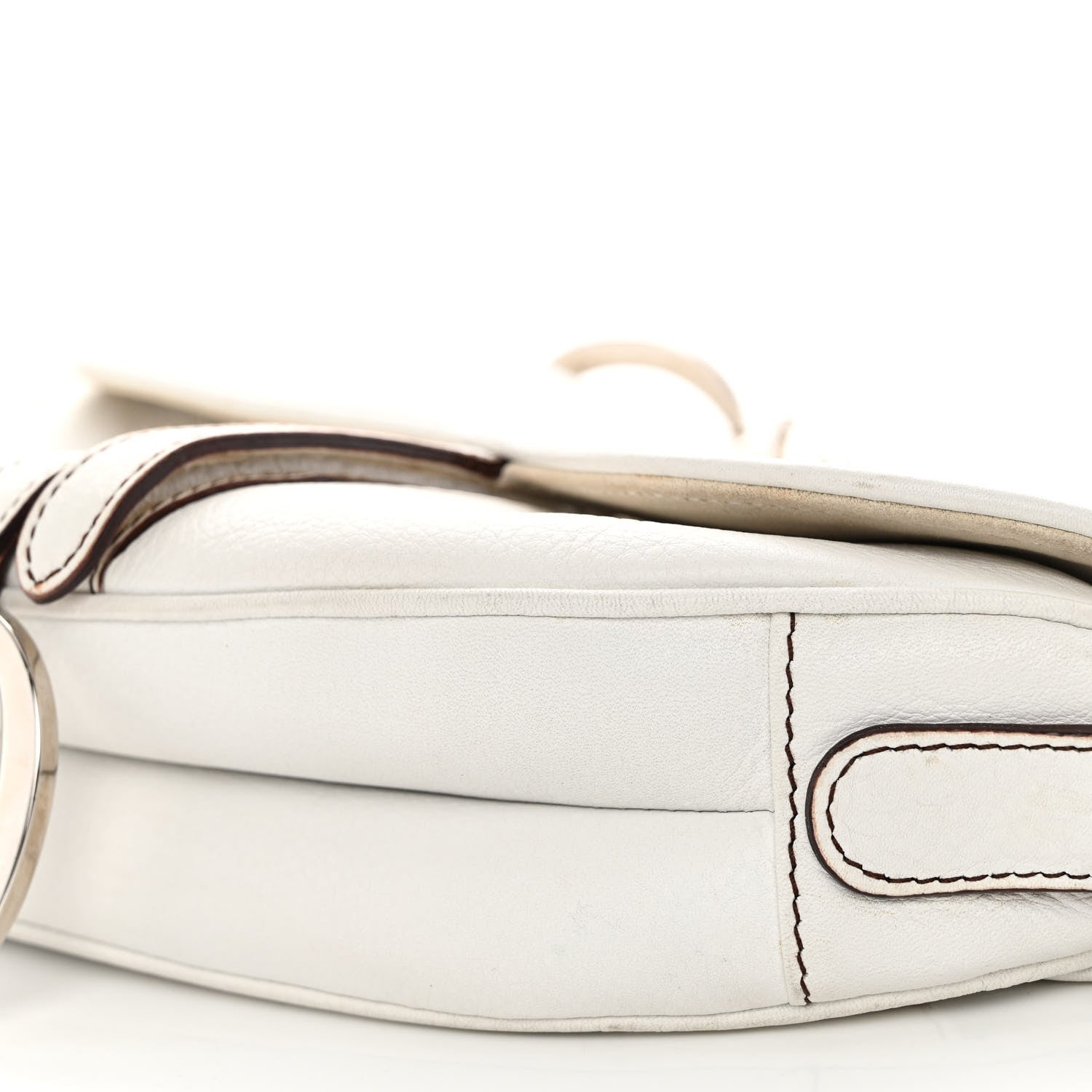 Christian Dior Calfskin Saddle Bag White 9 of 11