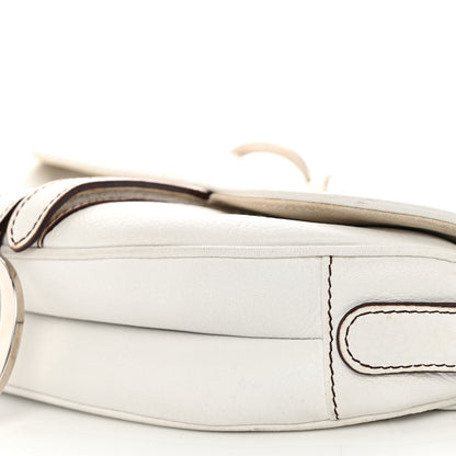 Christian Dior Calfskin Saddle Bag White 9 of 11