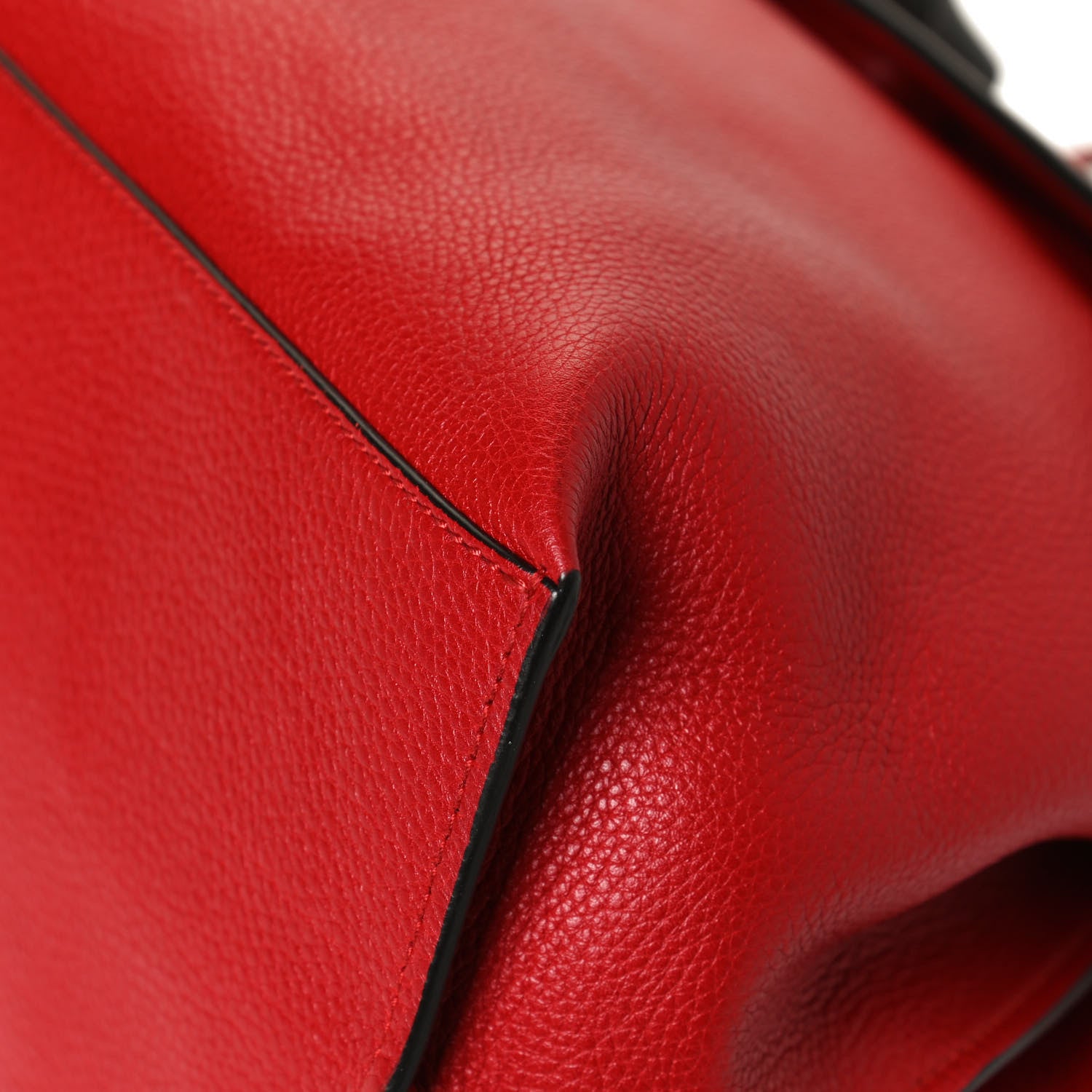 Gucci Pebbled Calfskin Large Bamboo Daily Top Handle Bag Red 13 of 13