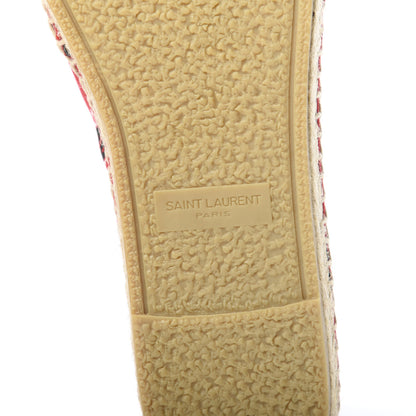 Saint Laurent Bandana Print Canvas Espadrilles 38.5 Red 6 of 8