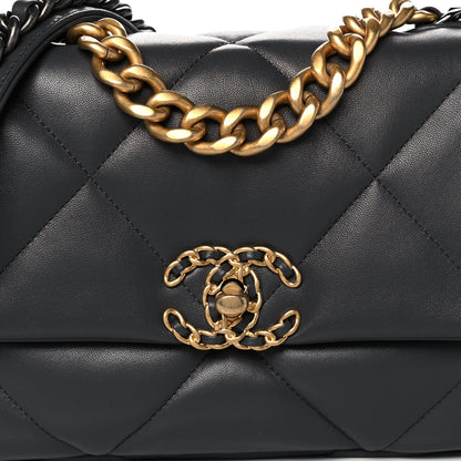 Chanel Lambskin Quilted Medium Chanel 19 Flap Dark Grey 8 of 11