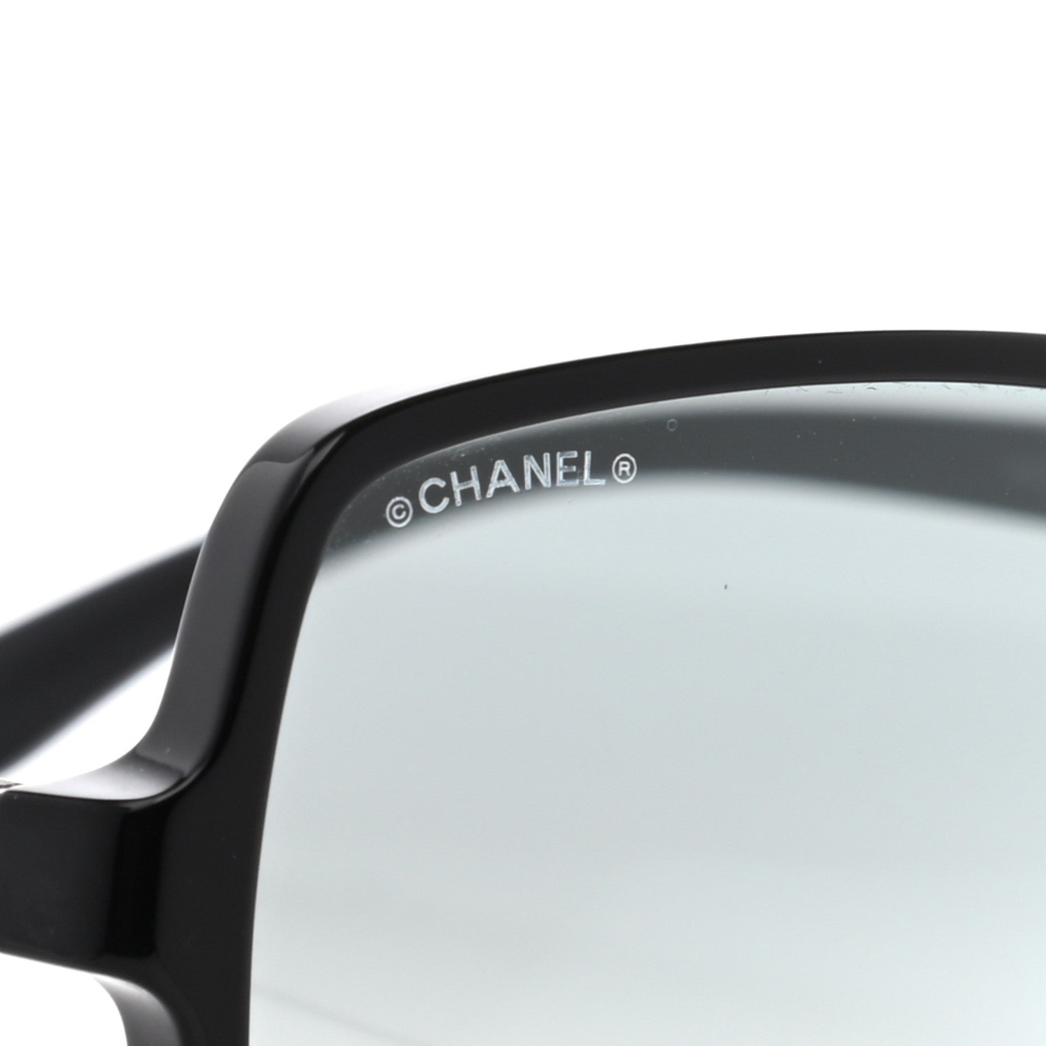 Chanel Acetate Square Sunglasses Black 7 of 7