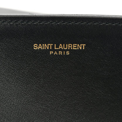 Saint Laurent Calfskin Suede North South Reversible Shopping Tote Black 8 of 16