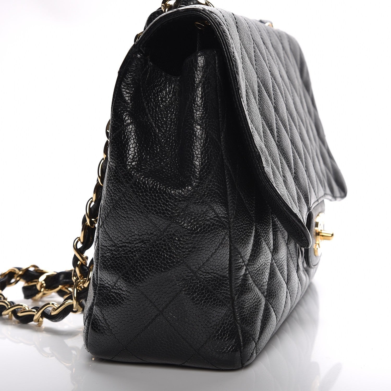 Chanel Caviar Quilted Jumbo Single Flap Black 9 of 14