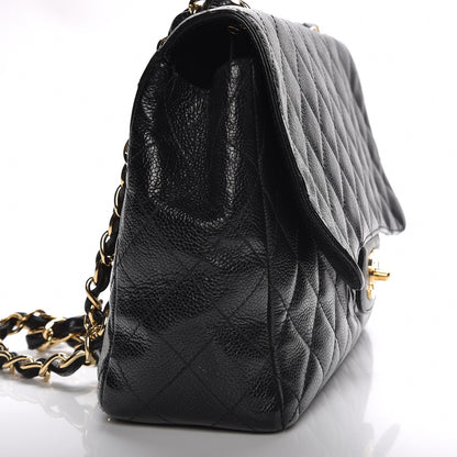 Chanel Caviar Quilted Jumbo Single Flap Black 9 of 14