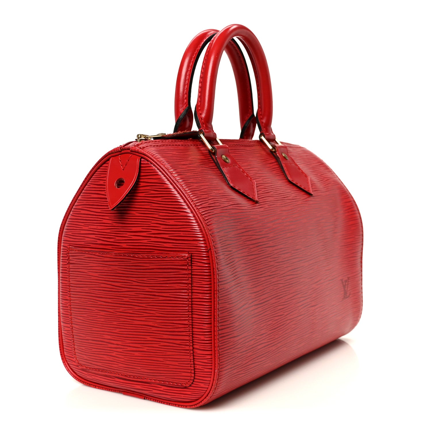 Louis Vuitton Epi Speedy 25 Castillan Red 3 of 11