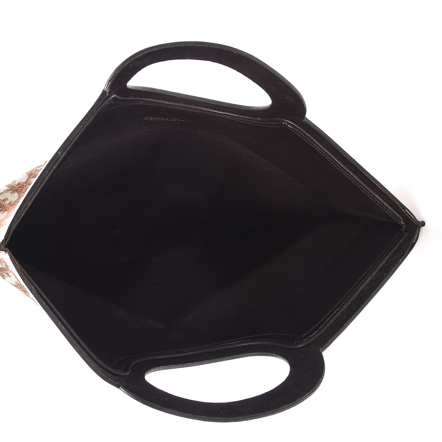 Christian Dior Monogram Fold Over Clutch Brown 5 of 12