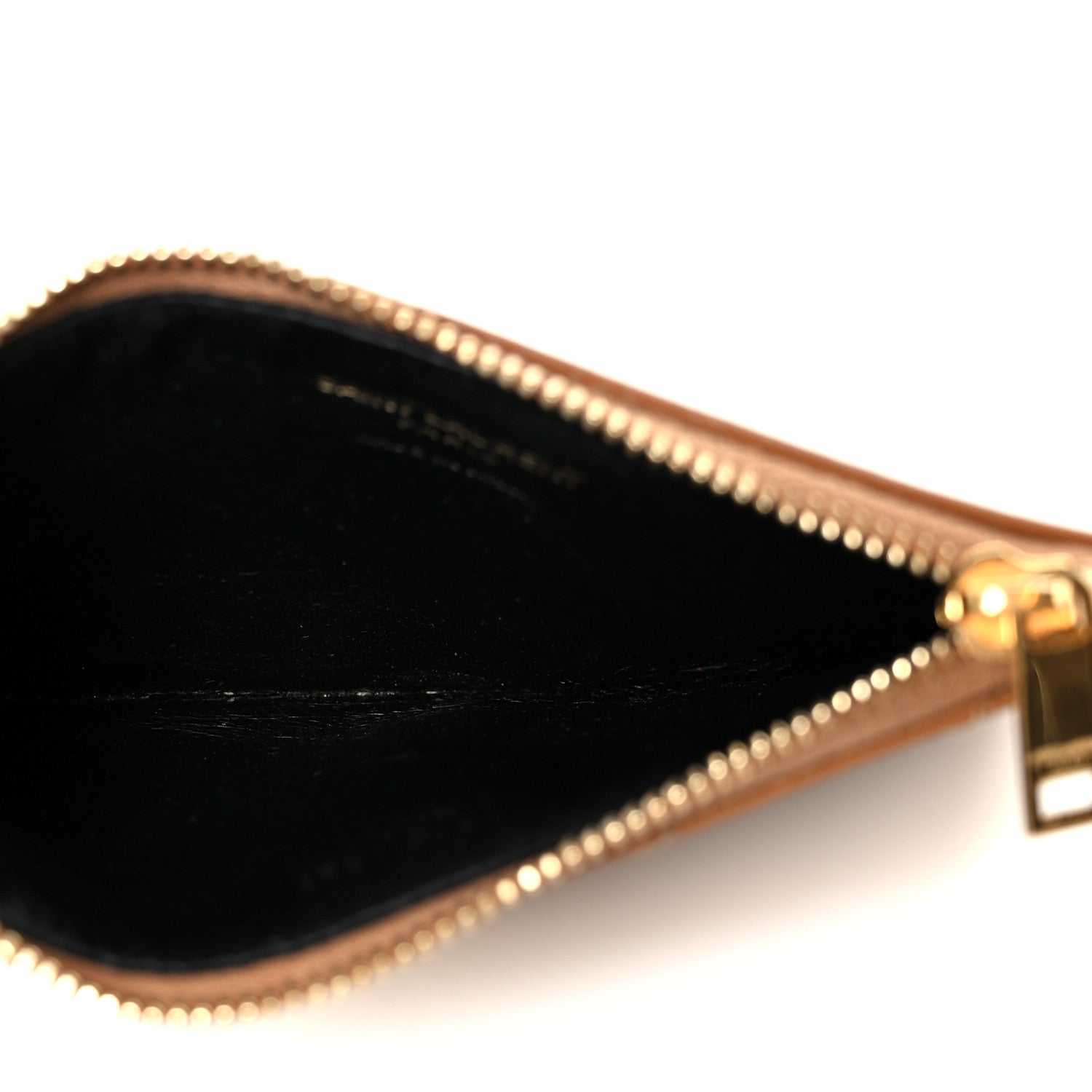 Saint Laurent Monogram Grain de Poudre 5 Fragments Zip Pouch Card Holder Dark Natural 5 of 8