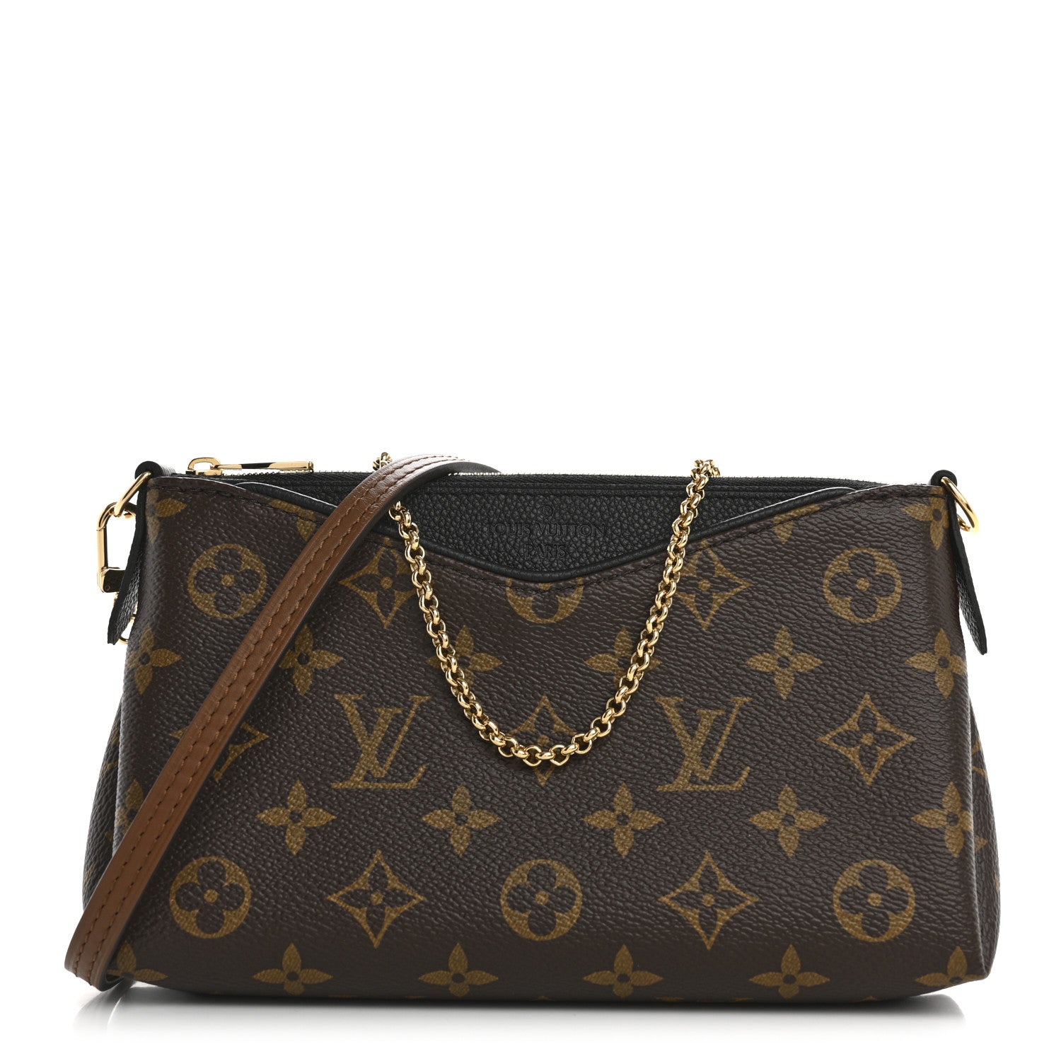 バッグ LOUIS VUITTON Louis Vuitton Monogram Pallas Clutch Black 1747184 – FASHIONPHILE