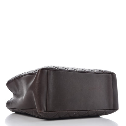 Chanel Caviar Quilted Grand Shopping Tote GST Dark Brown 4 of 7