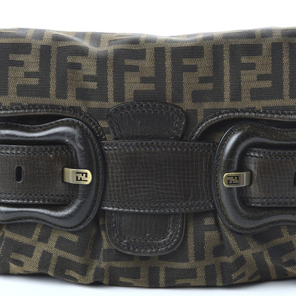 Fendi Zucca B Bis Flap Bag Tobacco Castagna 9 of 9