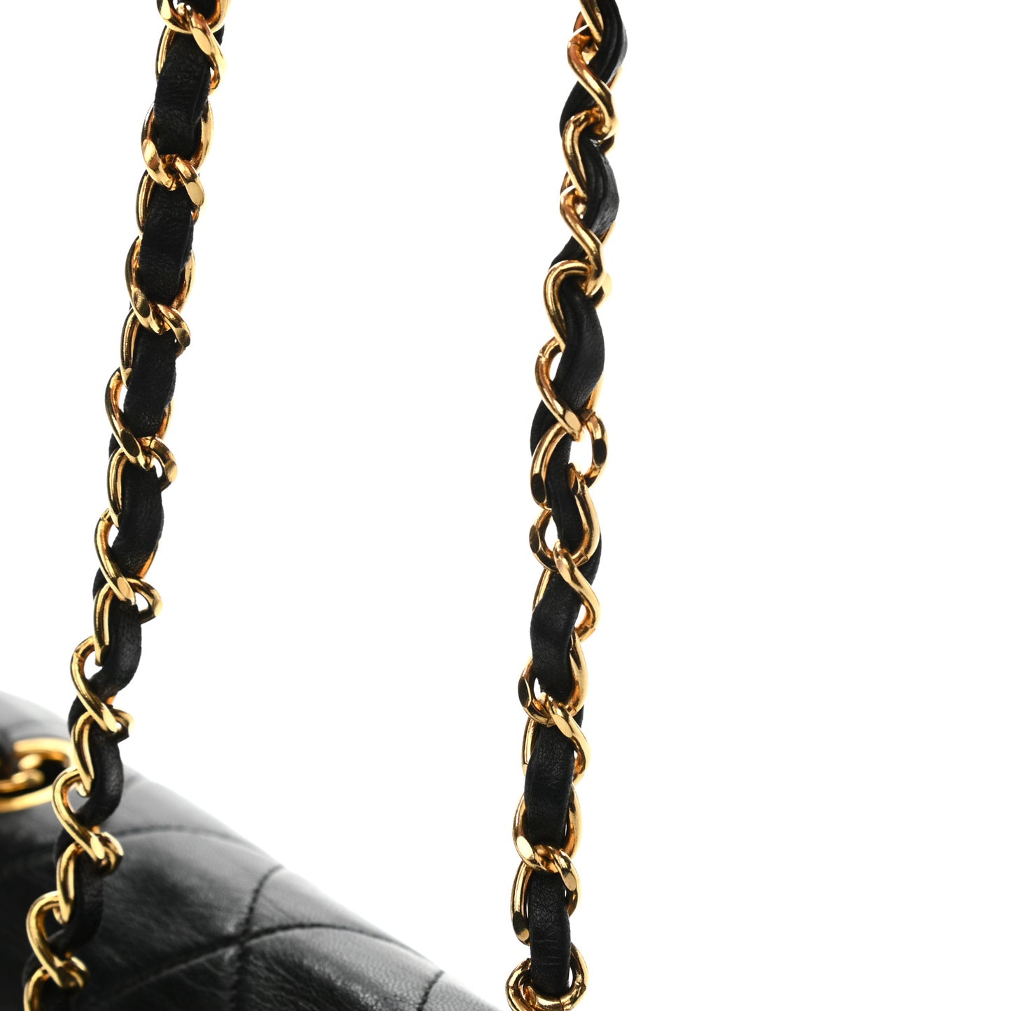 Lambskin Quilted Small Single Flap Black