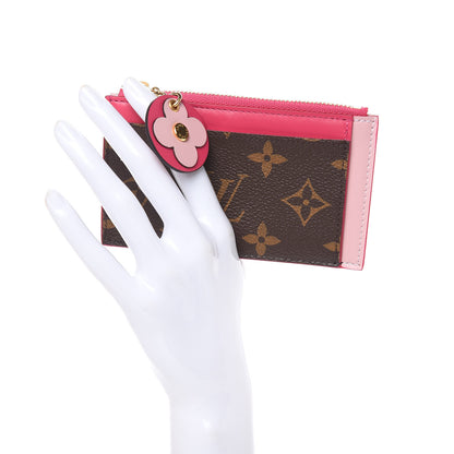 Louis Vuitton Monogram Blooming Flowers Zipped Card Holder Hot Pink Rose Ballerine 2 of 7