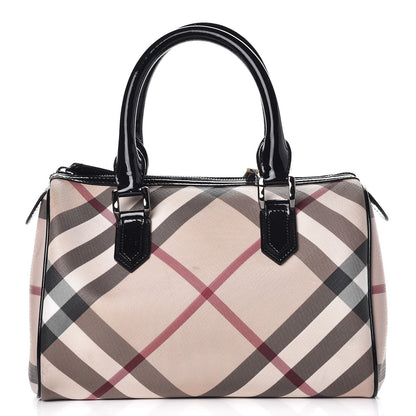 Burberry Supernova Check Patent Small Chester Bowling Bag 1 of 12