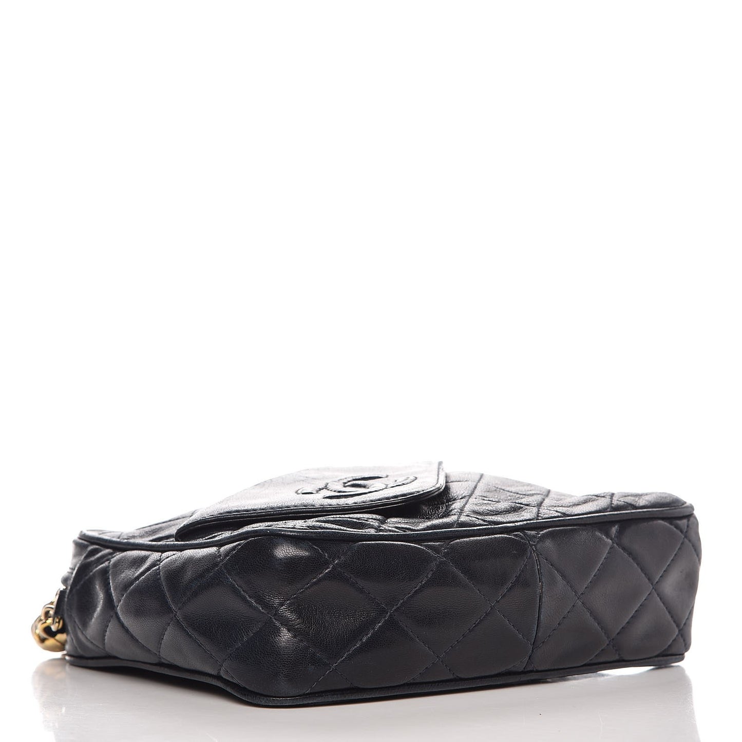 Lambskin Quilted CC Tassel Camera Case Blue