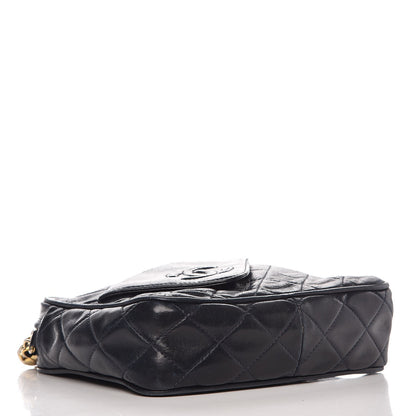 Chanel Lambskin Quilted CC Tassel Camera Case Blue 4 of 14