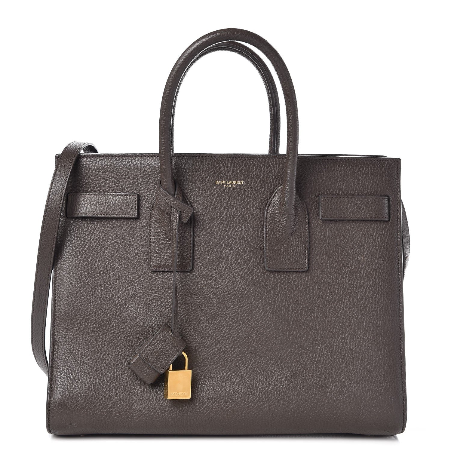 Saint Laurent Grained Calfskin Small Sac De Jour Earth 1 of 13