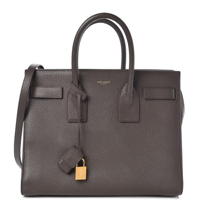 Saint Laurent Grained Calfskin Small Sac De Jour Earth 1 of 13