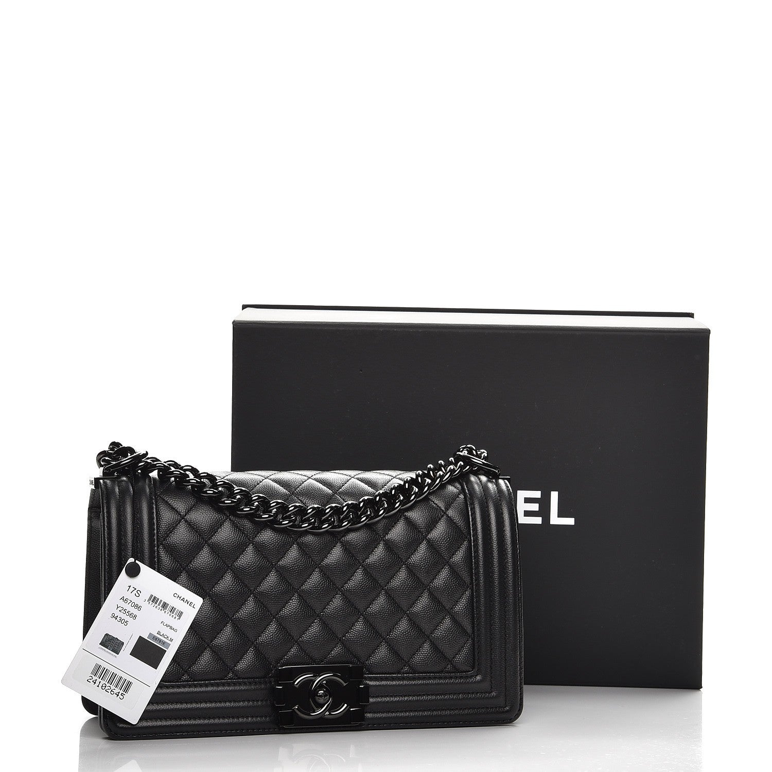 Chanel Caviar Quilted Medium Boy Flap So Black 8 of 8