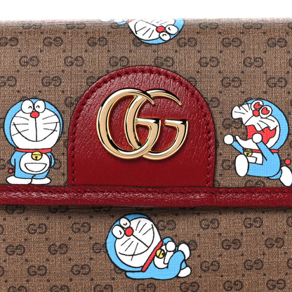Gucci X DORAEMON Mini Vintage GG Supreme Monogram Web Slim Belt Bag Beige Cherry Red 8 of 12