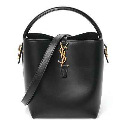 Saint Laurent Shiny Calfskin Le 37 Mini Bucket Bag Black 1 of 10