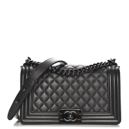 Chanel Caviar Quilted Medium Boy Flap So Black 1 of 7