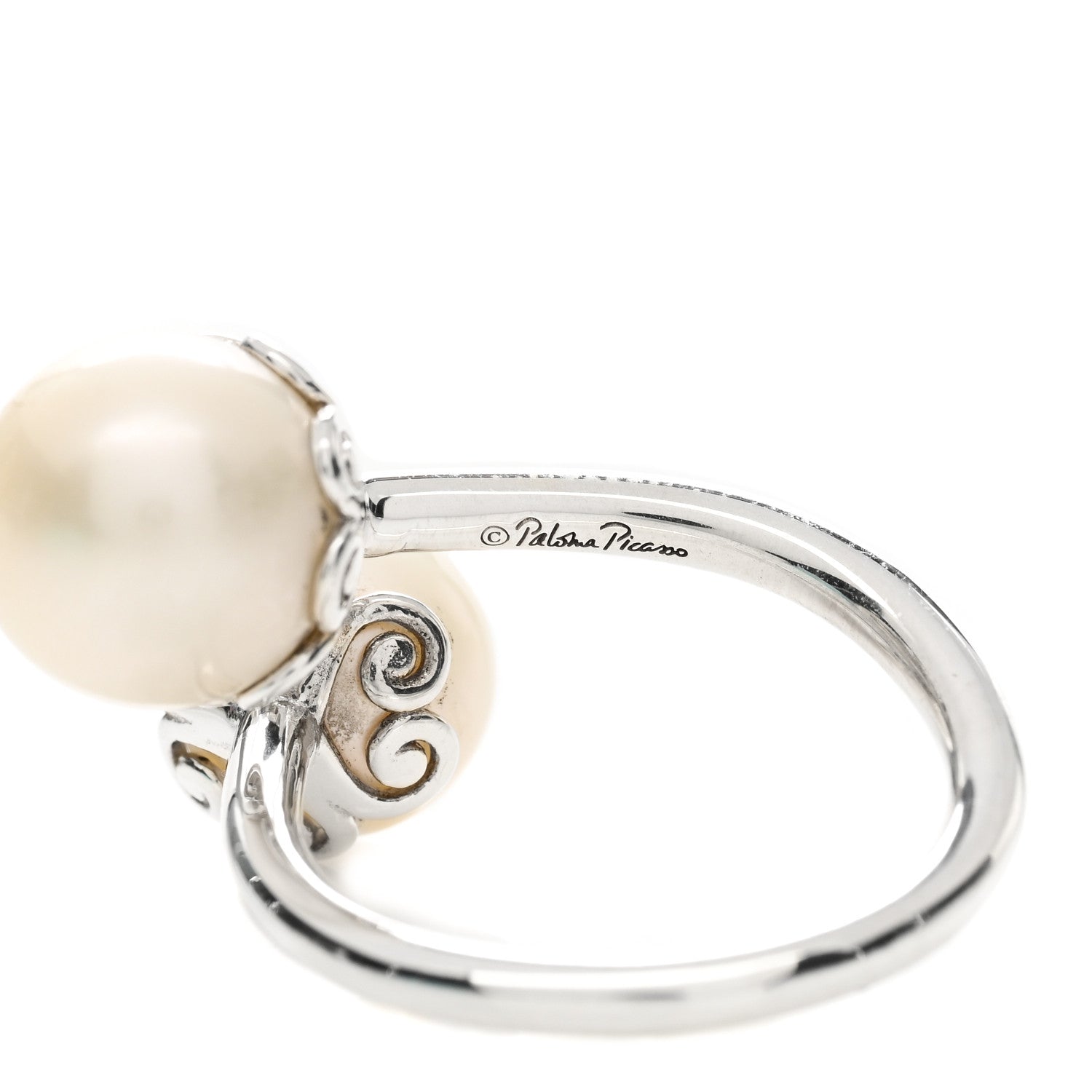 Tiffany Sterling Silver Freshwater Paloma Picasso Goldoni Bypass Ring 47 4.25 4 of 4