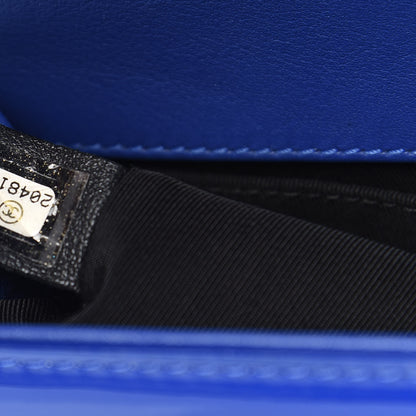 Chanel Patent Calfskin Quilted Medium Plexiglass Boy Flap Blue 7 of 10