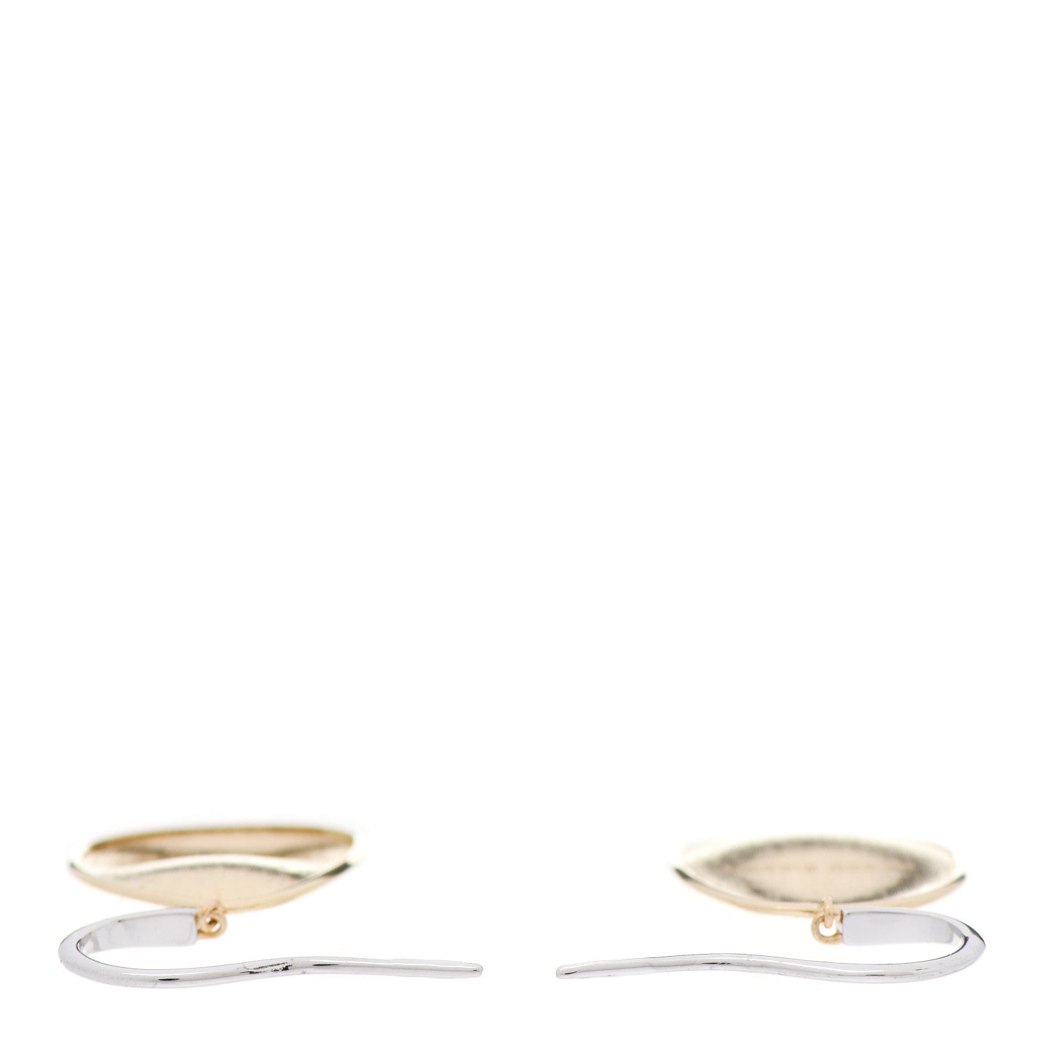 Marco Bicego 18K Yellow White Gold Diamond Lunaria Drop Earrings 3 of 4