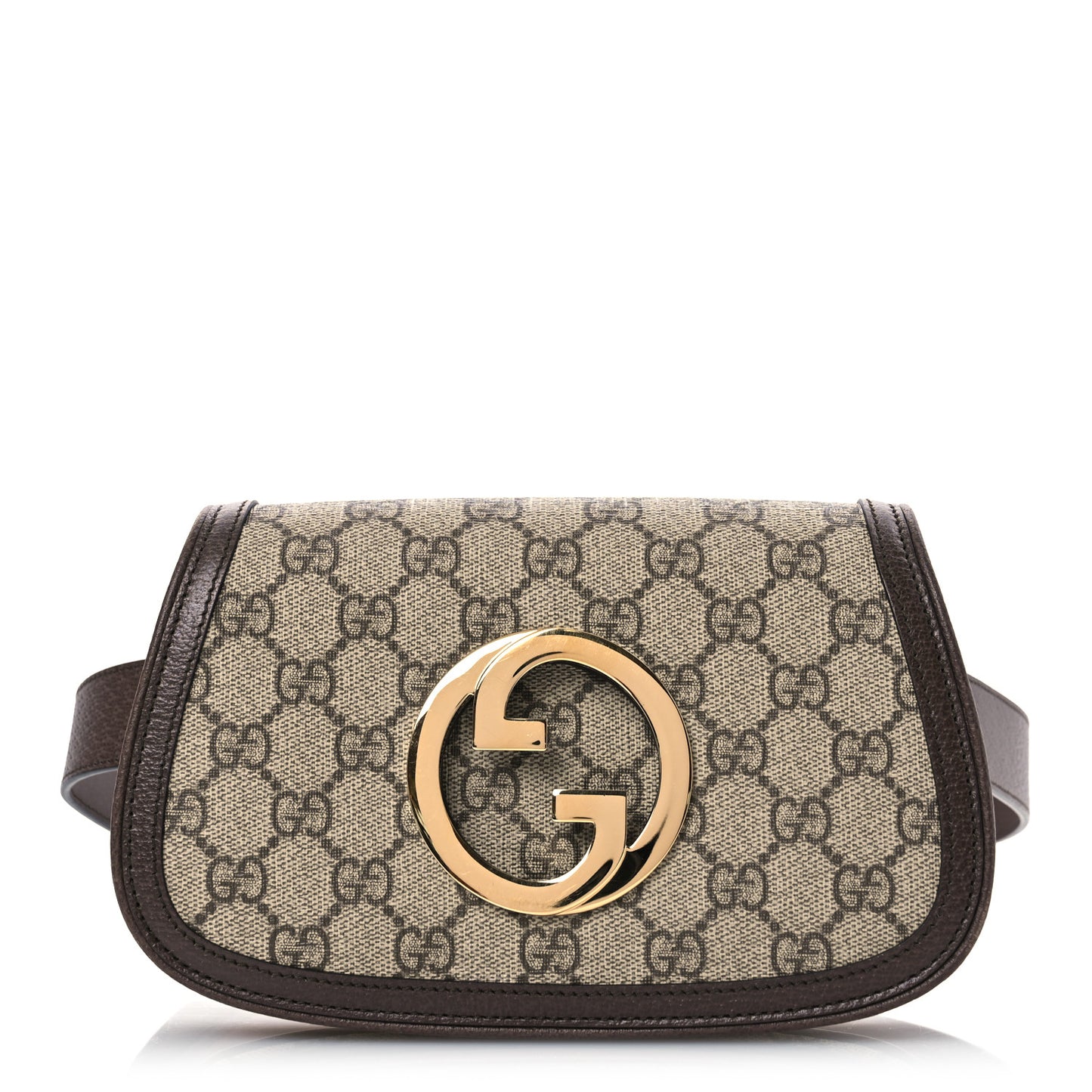 GG Supreme Monogram Textured Dollar Calfskin Blondie Belt Bag 90 36 Beige Ebony New Acero