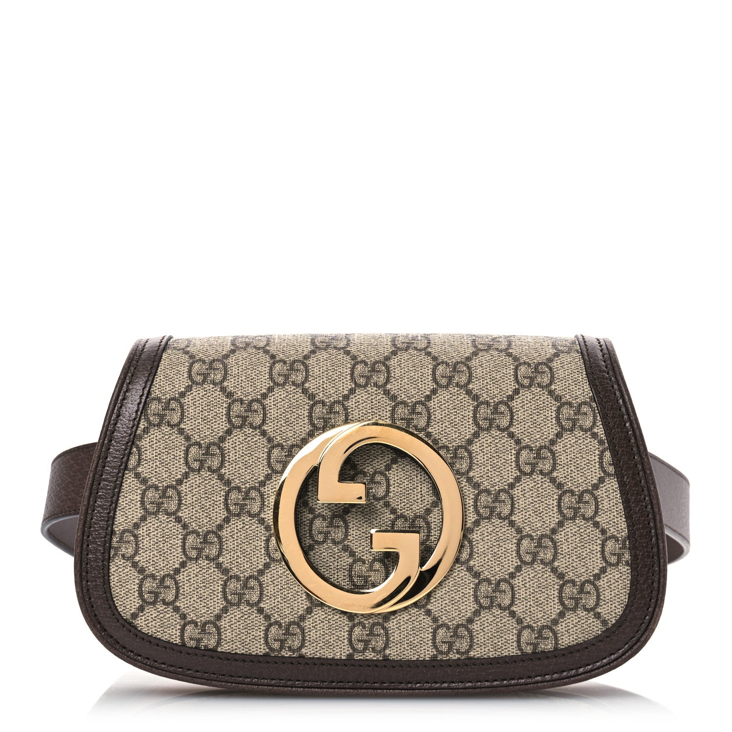 Gucci GG Supreme Monogram Textured Dollar Calfskin Blondie Belt Bag 90 36 Beige Ebony New Acero 1 of 11