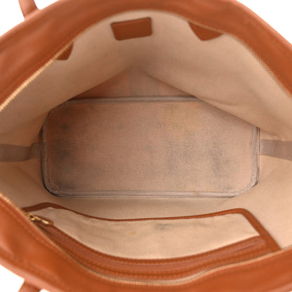 MCM Visetos Dog Bone Striped Shopper Tote Cognac 5 of 15